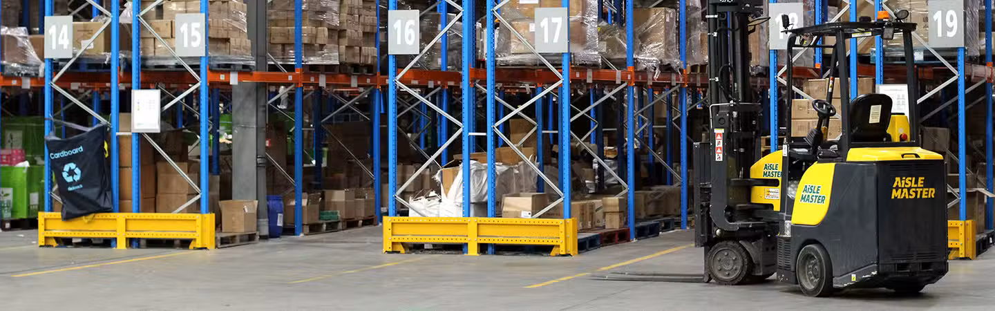 Pallet storage inside the AW Fulfilment warehouse